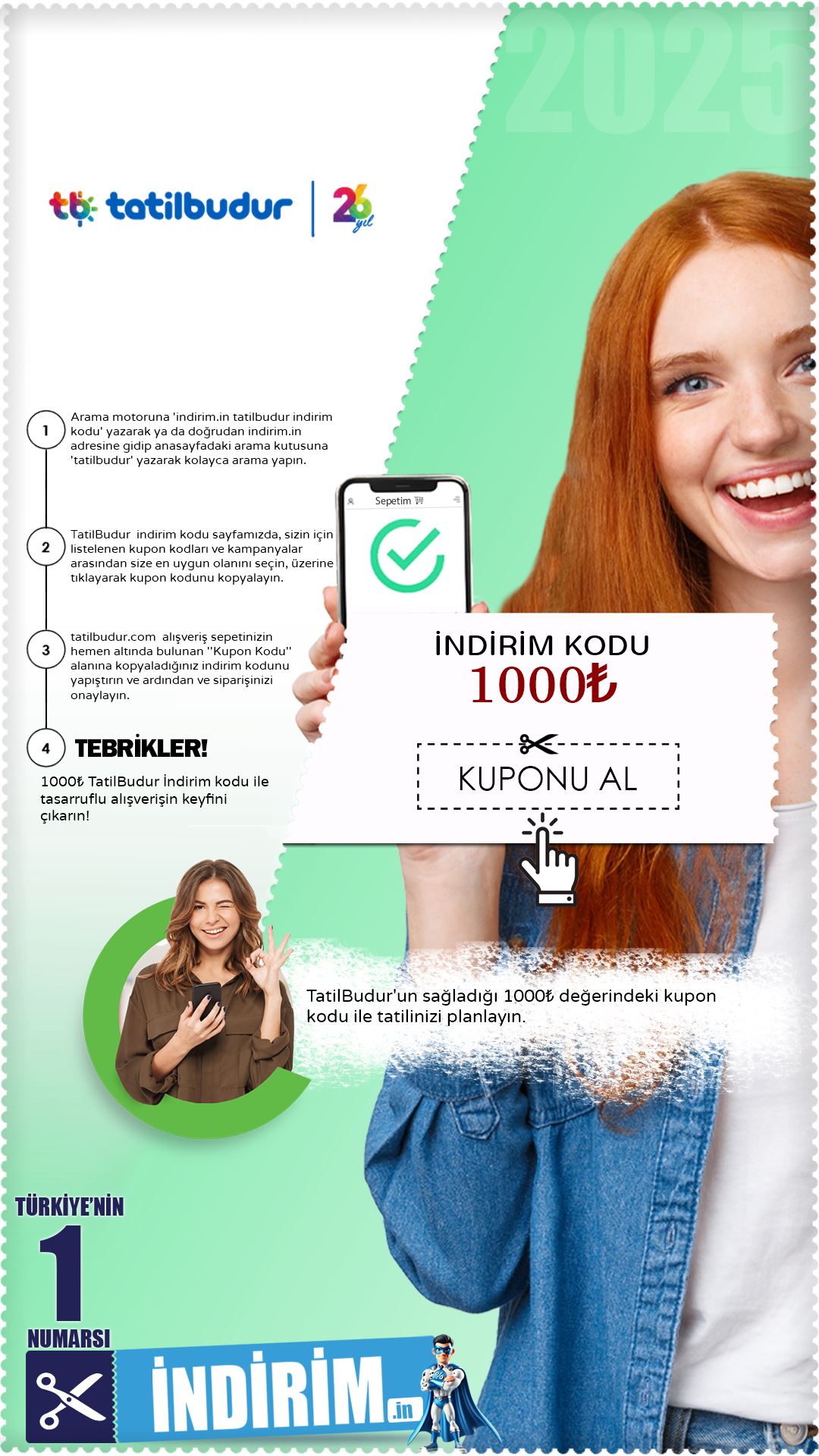 1000₺ Tatilbudur İndirim Kuponu