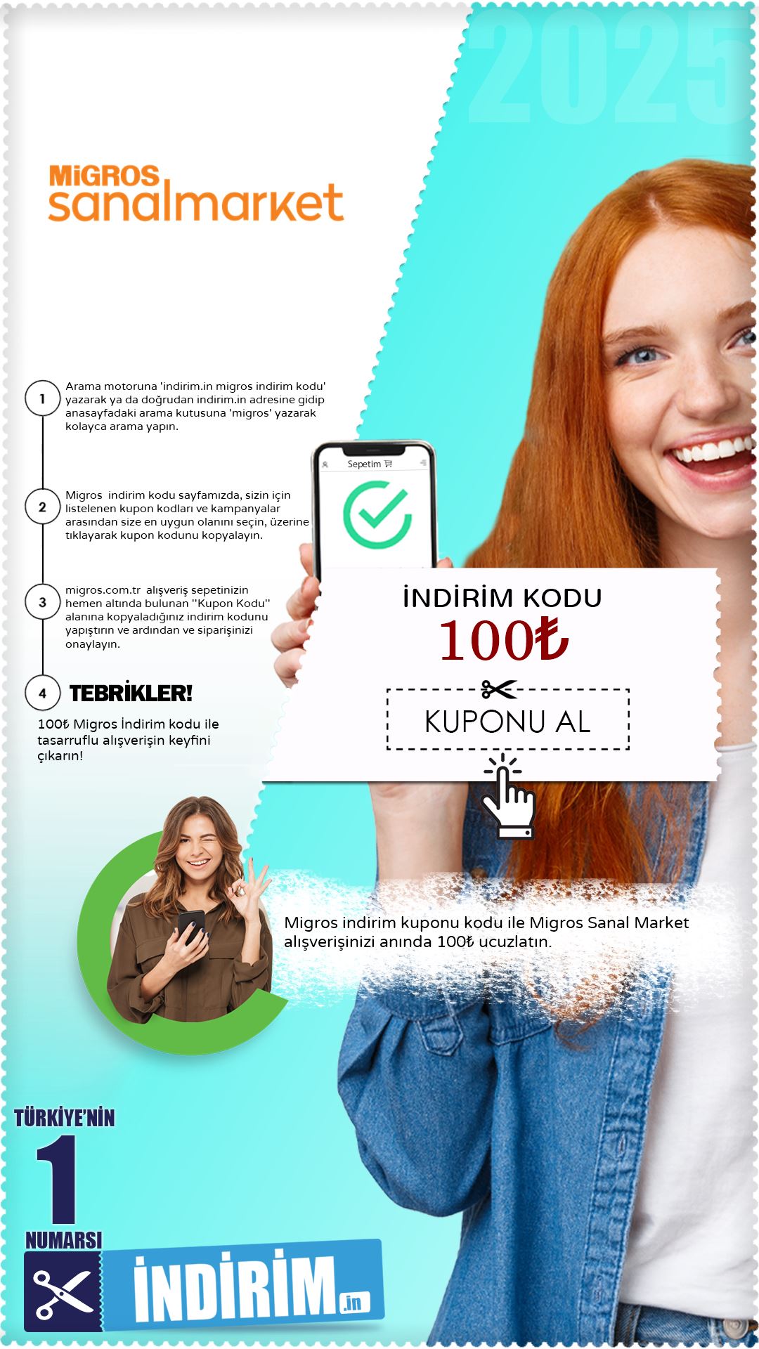 100₺ Değerinde Migros İndirim Kuponu Kodu