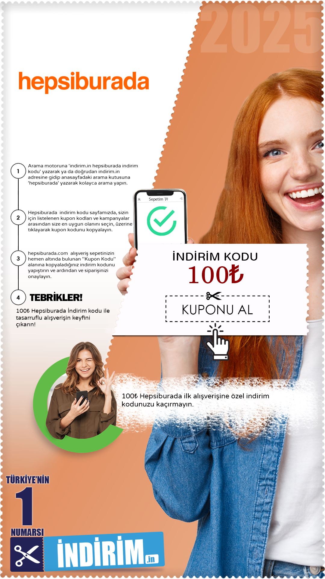 100₺ Hepsiburada İlk Alışveriş İndirim Kuponu