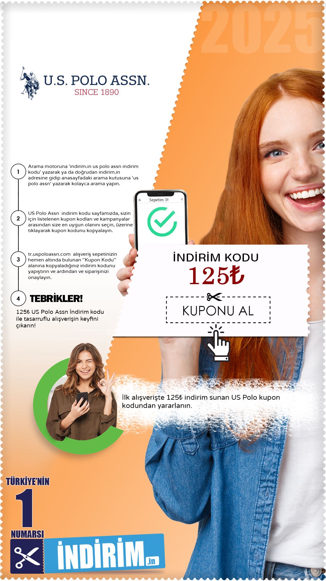 125₺ Us Polo İlk Alışveriş İndirim Kodu