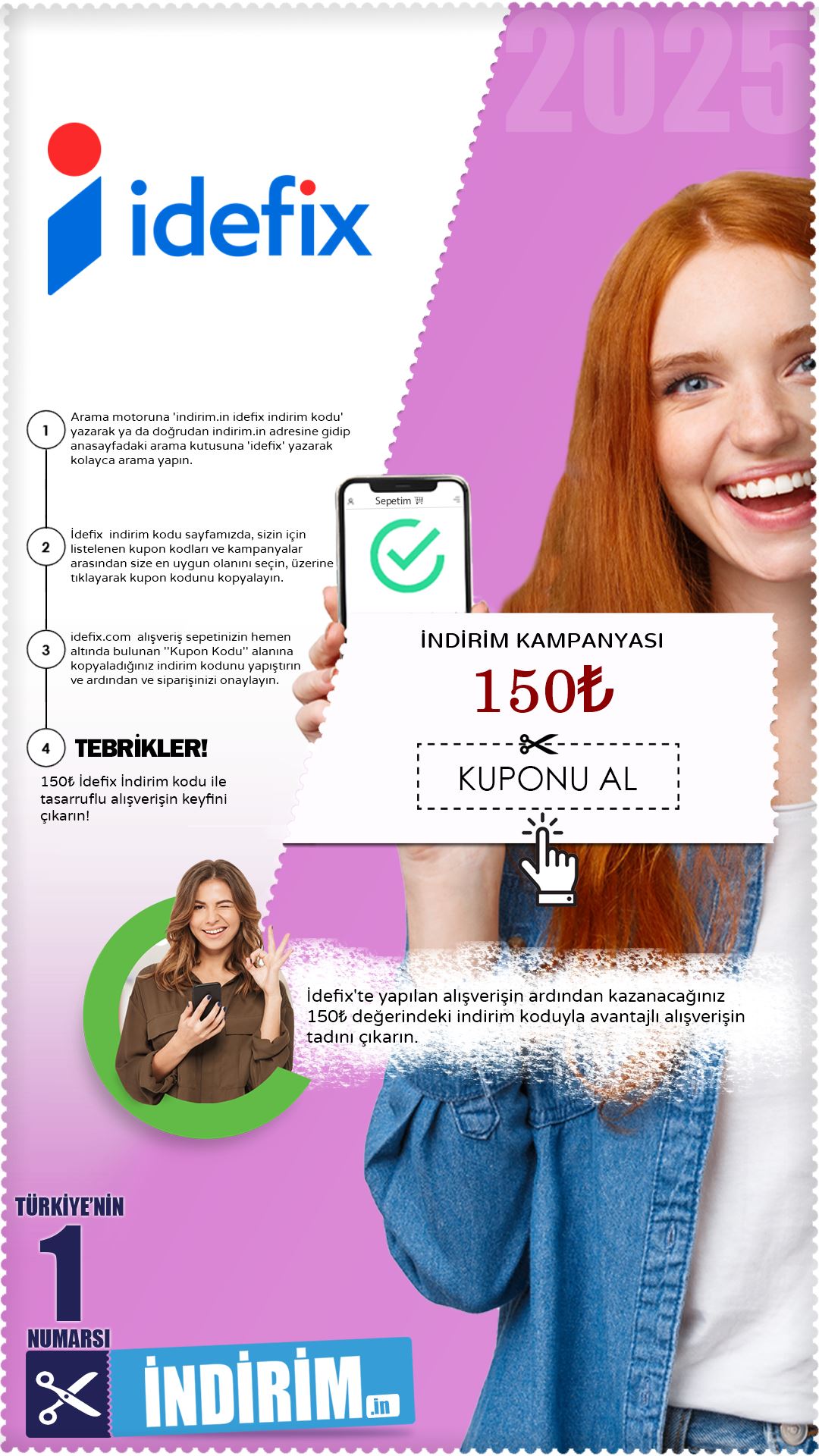 150₺ İdefix Kupon Kodu Hediye