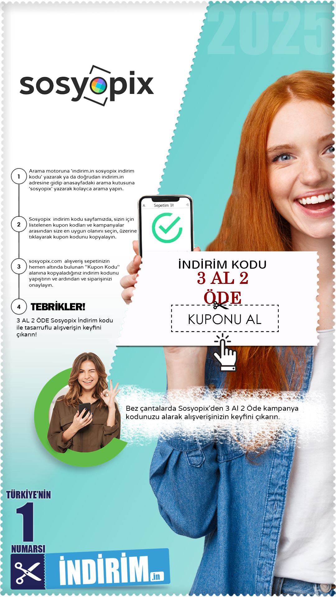 3 Al 2 Öde Sosyopix Bez Çanta Kampanya Kodu
