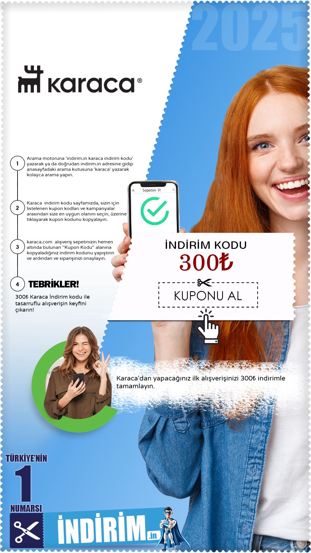 300₺ Karaca İlk Alışveriş Kodu