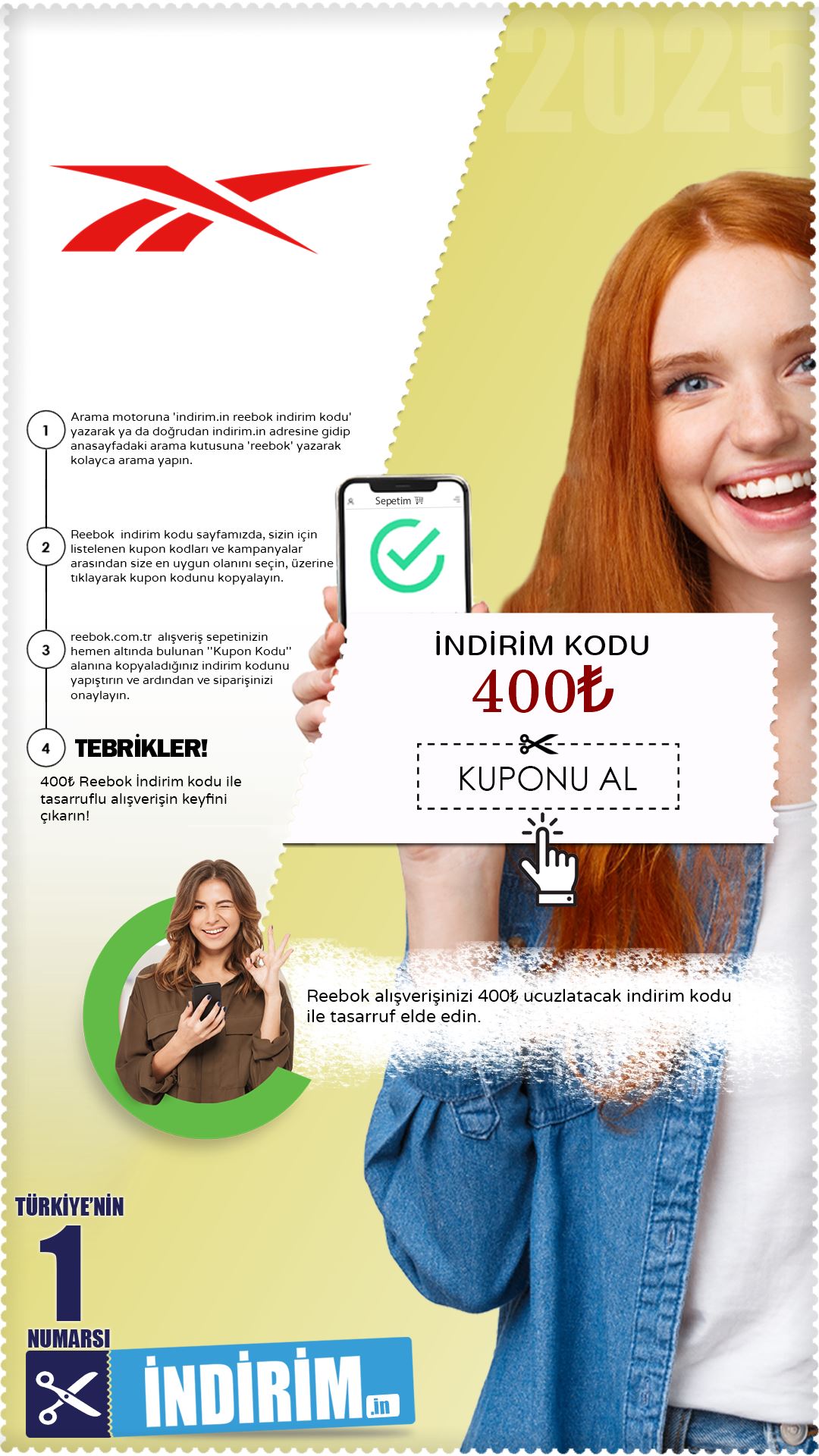 400₺ Reebok İndirim Kodu