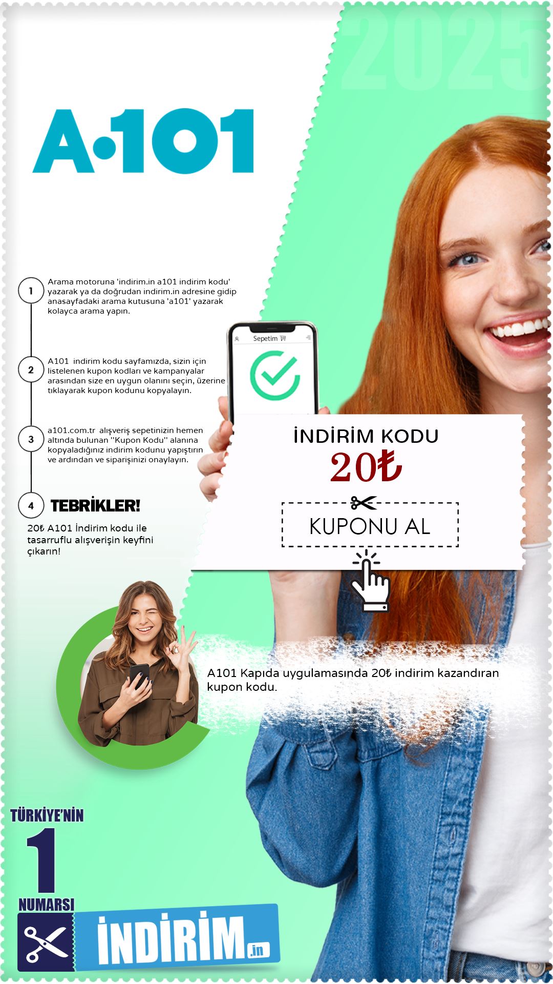 A101 Kapıda 20₺ İndirim Kodu