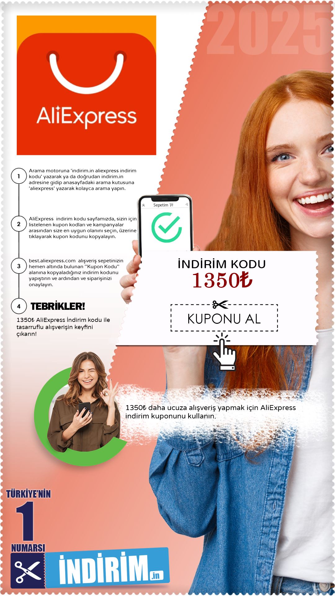 Aliexpress 1350₺ Değerinde İndirim Kuponu
