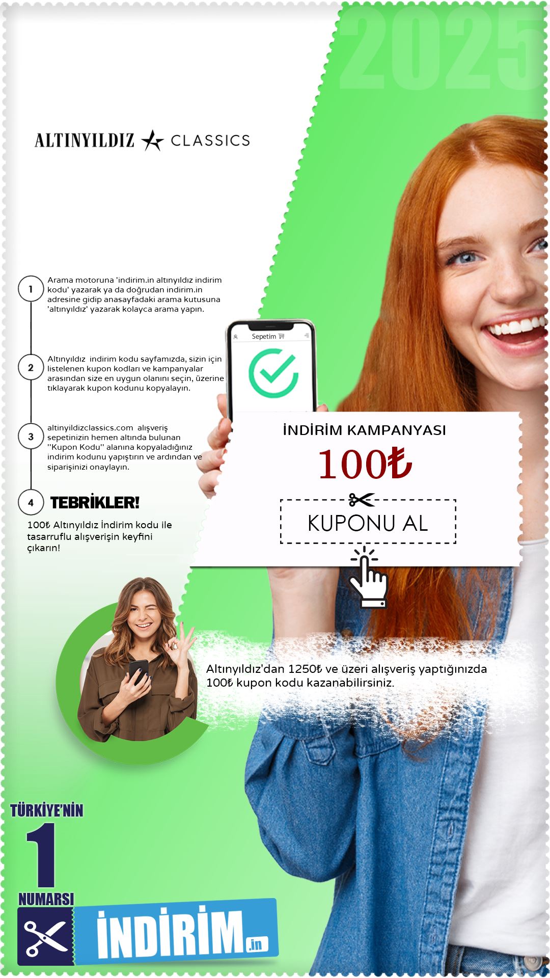 Altınyıldız 100₺ İndirim Kodu