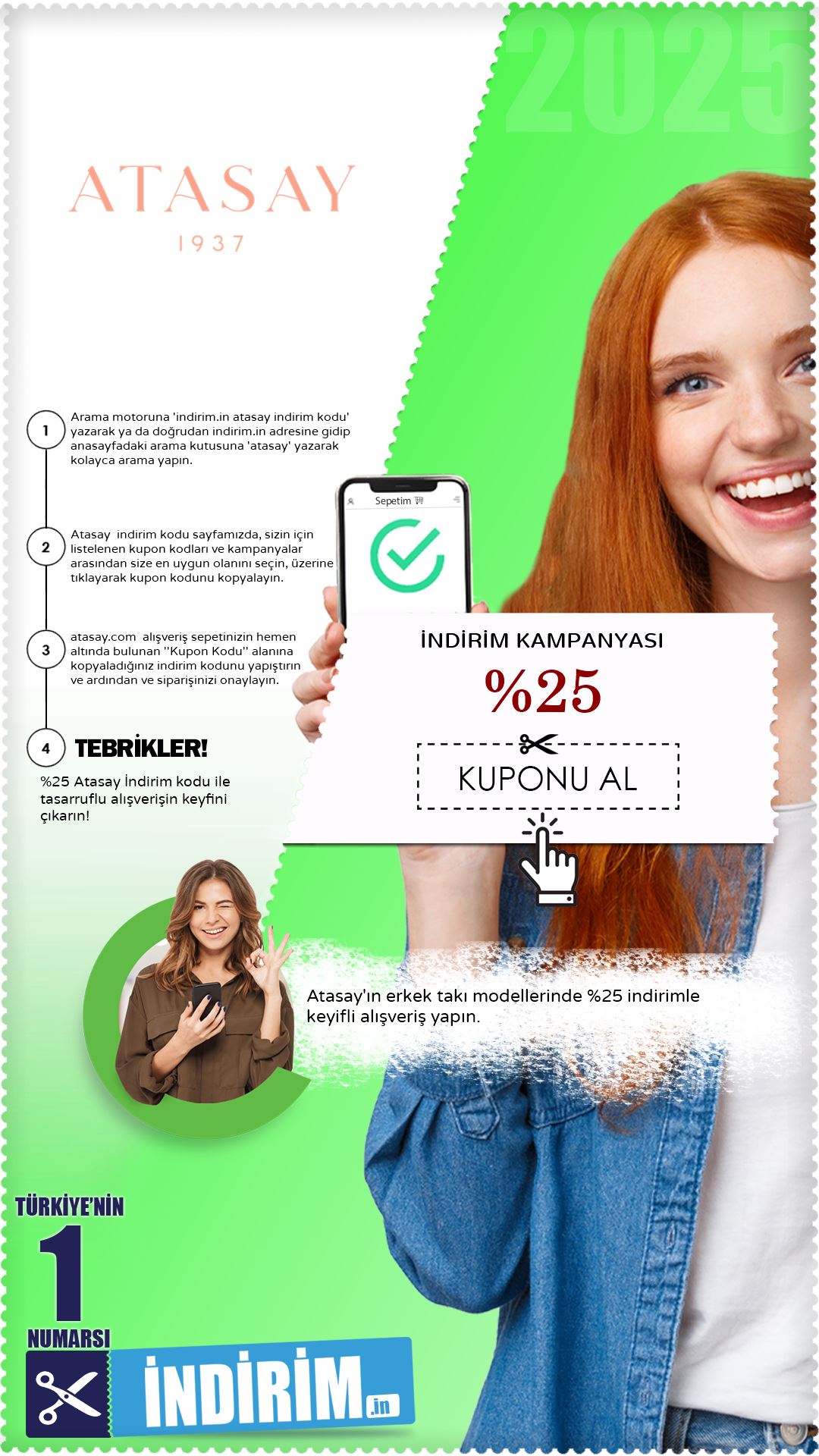 Atasay Man %25 İndirim Kampanyası