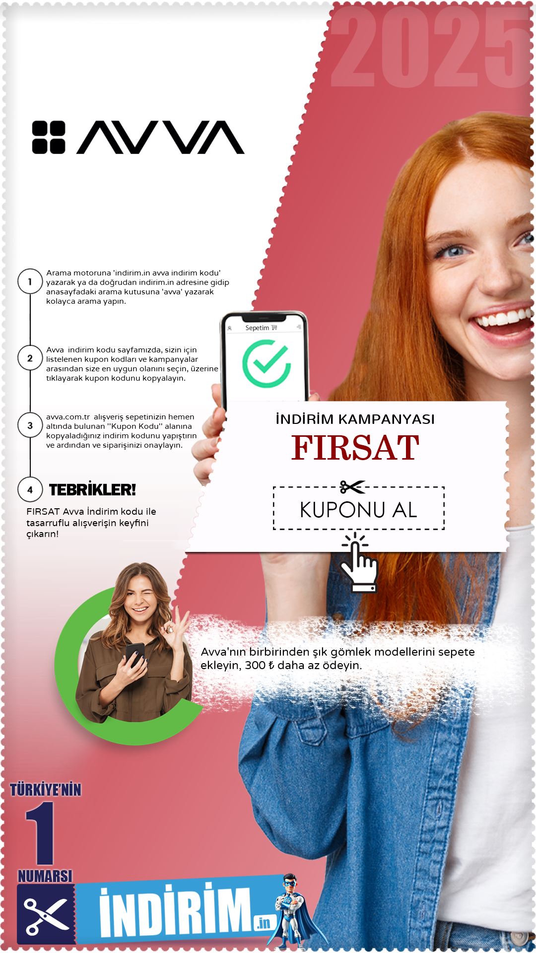 Avva Sepette 300 ₺ Gömlek İndirimi
