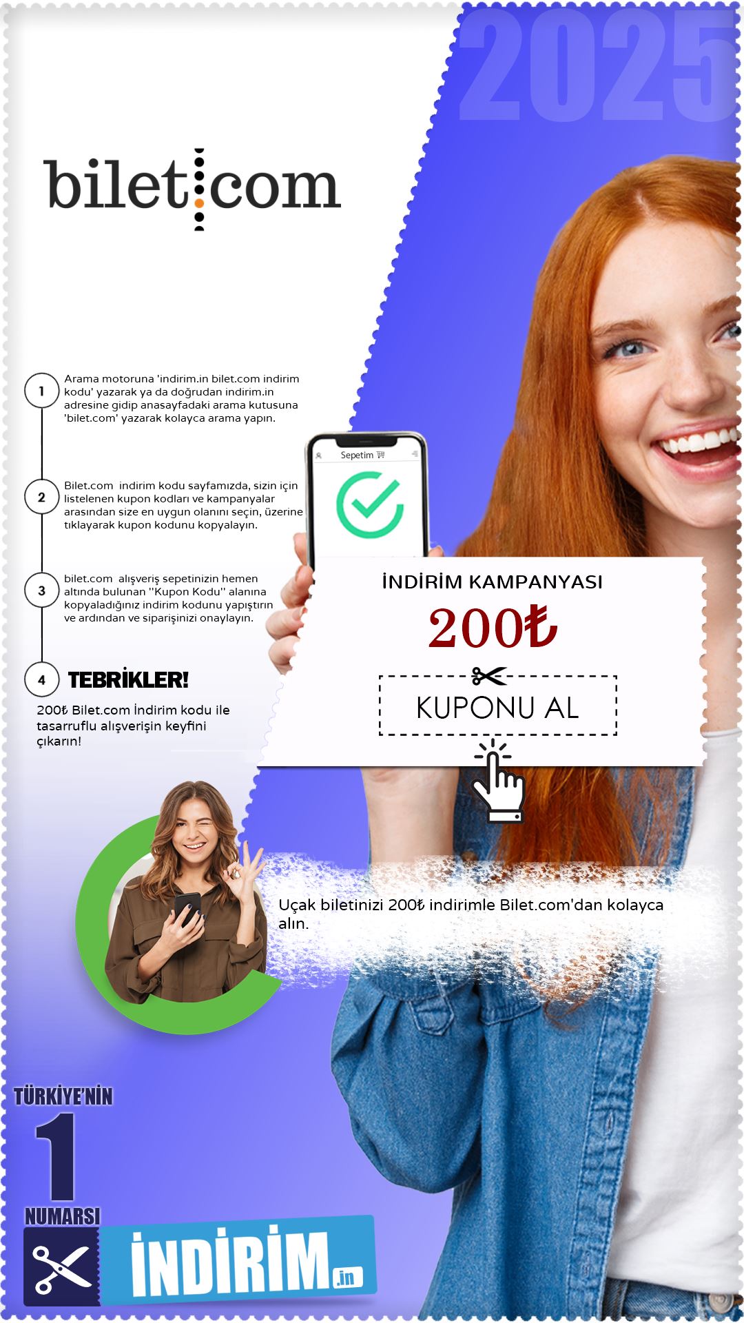 Bilet.Com 200₺ Uçak Bileti İndirimi