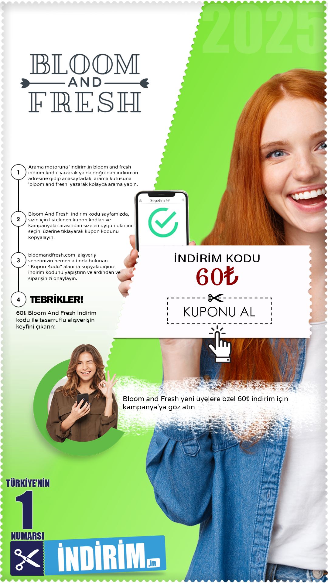 Bloom And Fresh 60₺ Yeni Üye İndirim Kodu