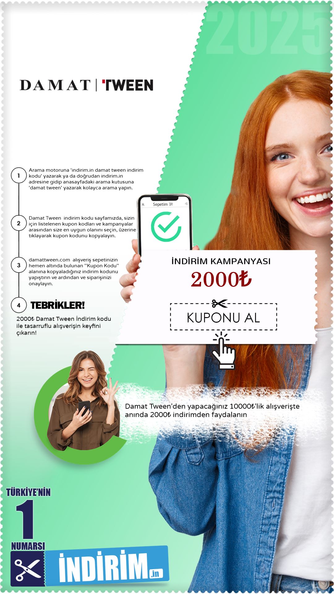 Damat Tween 2000₺ İndirim Avantajı