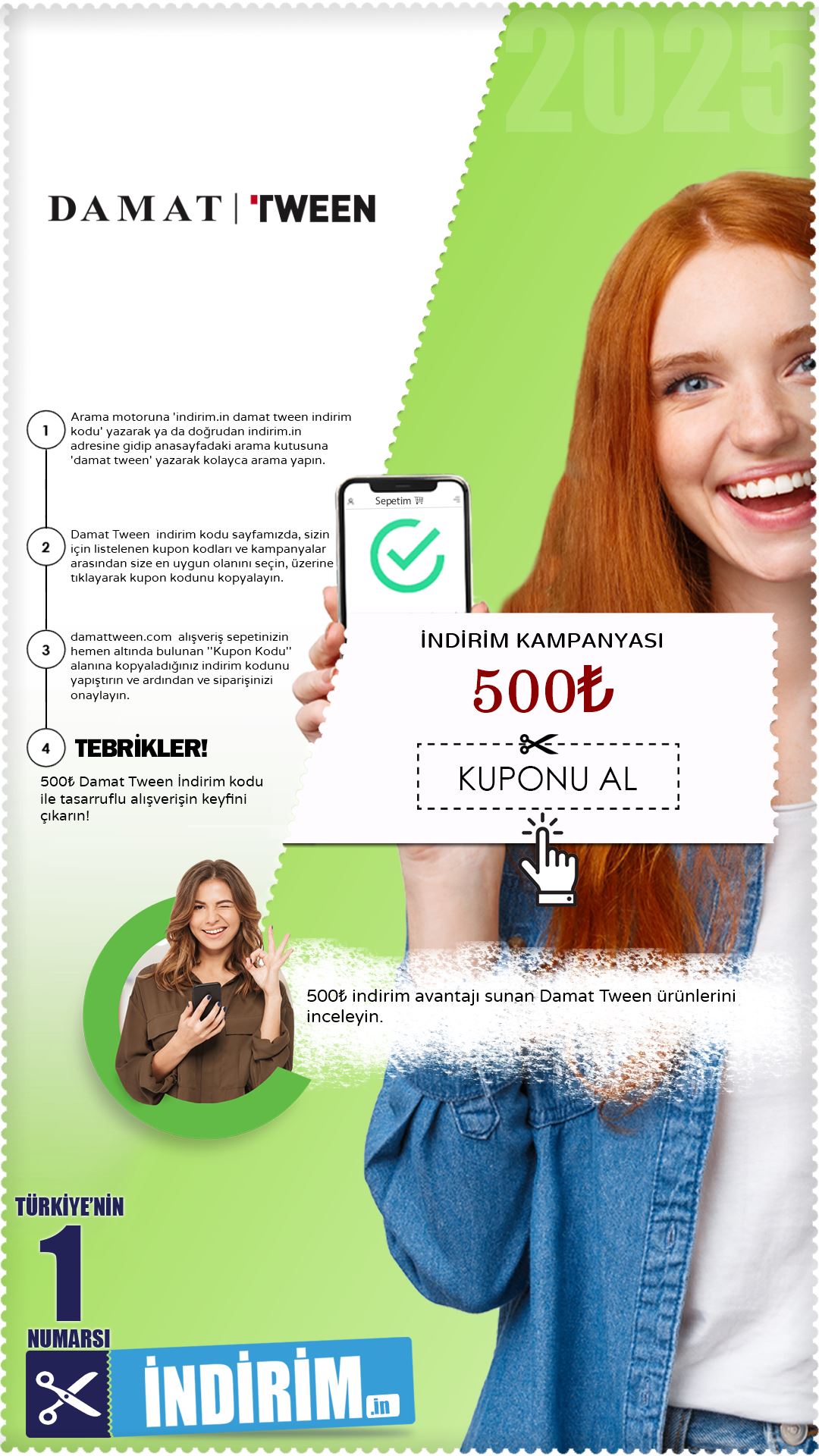 Damat Tween 500₺ İndirim Fırsatı