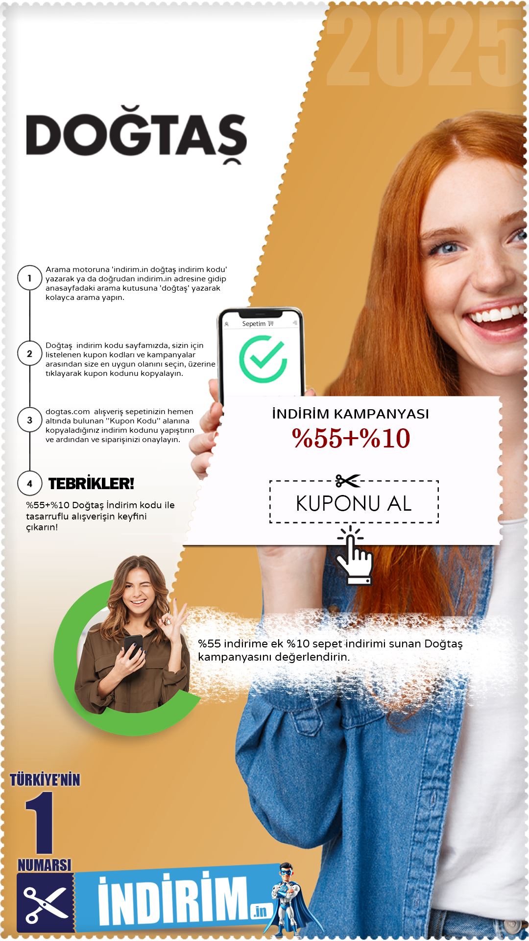 Doğtaş %55 + %10 İndirim Kampanyası