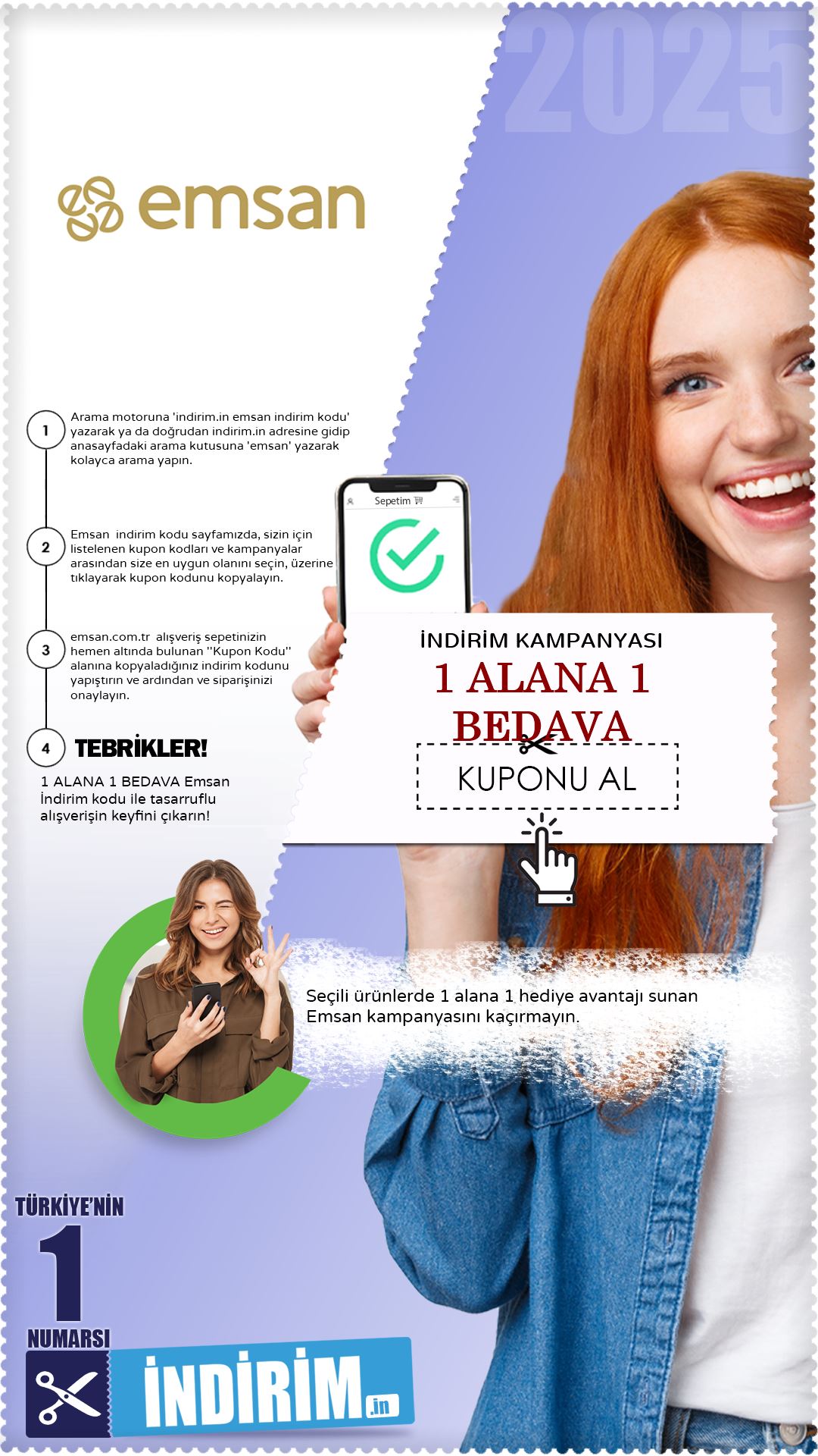 Emsan 1 Alana 1 Hediye Kampanyası