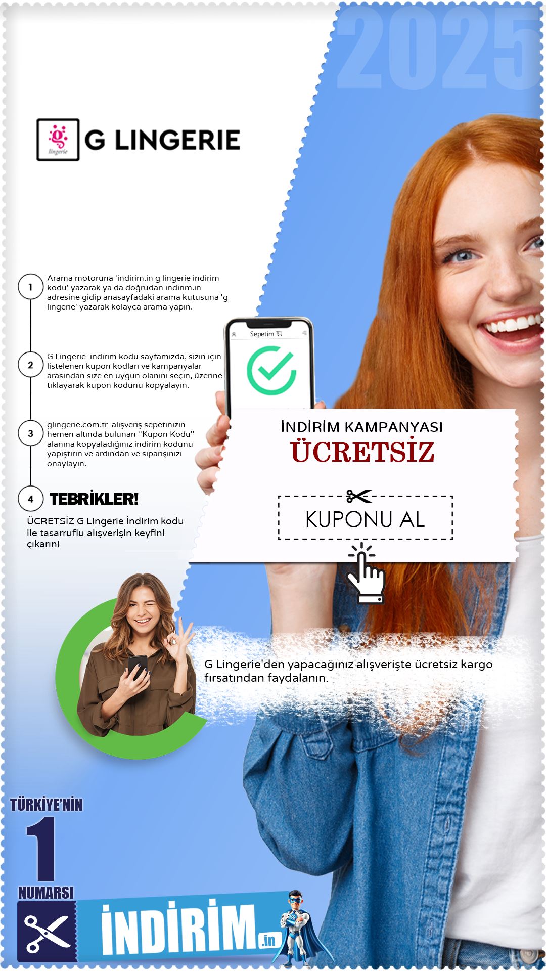 G Lingerie Ücretsiz Kargo Fırsatı