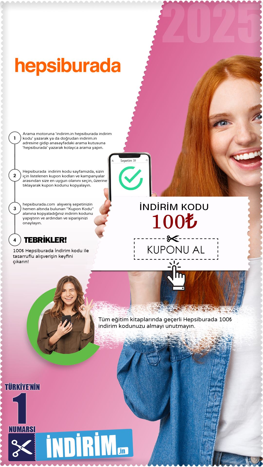 Hepsiburada Eğitim Kitaplarında 100₺ İndirim Kodu