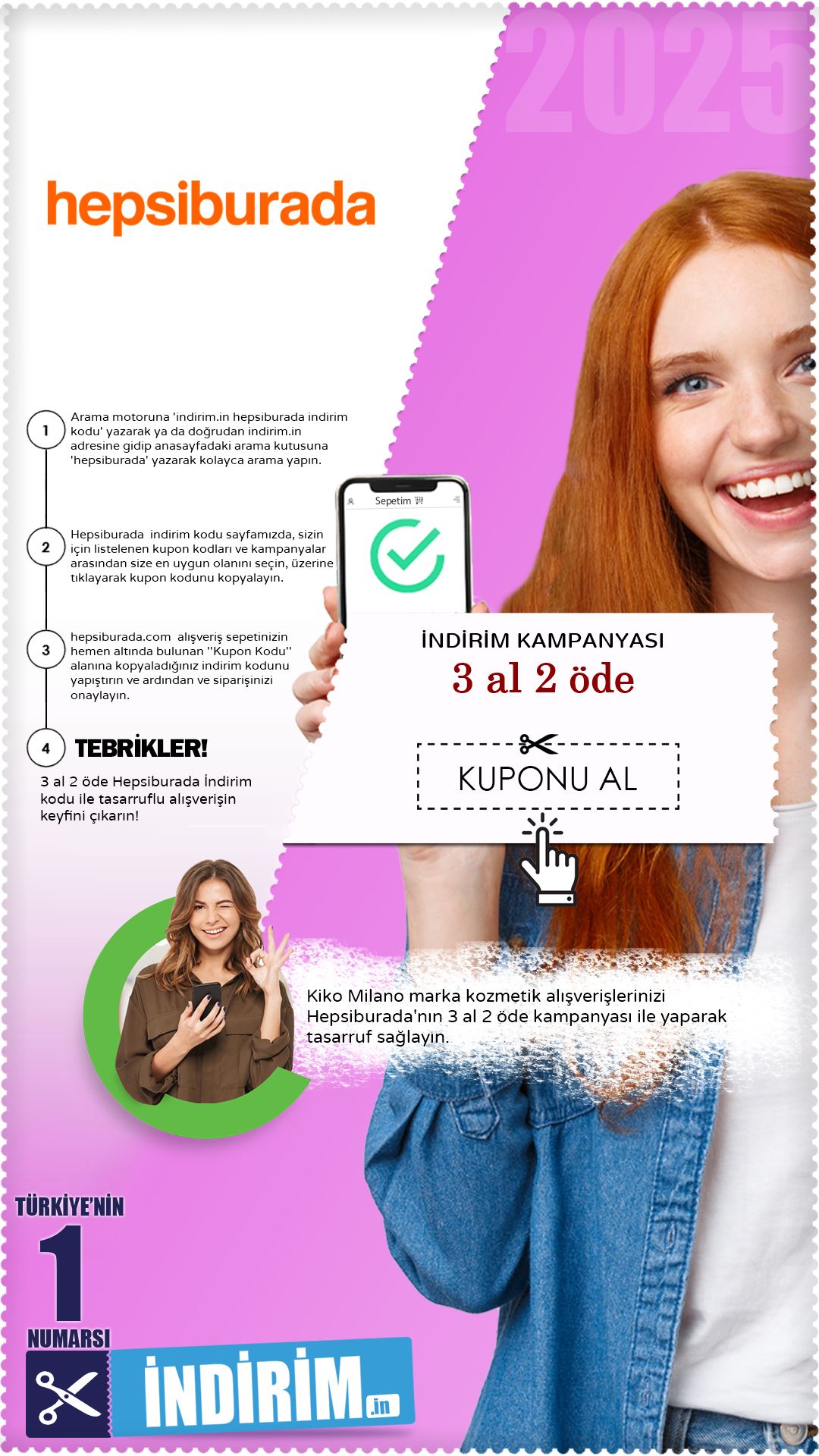 Hepsiburada Kiko Milano 3 Al 2 Öde Kampanyası
