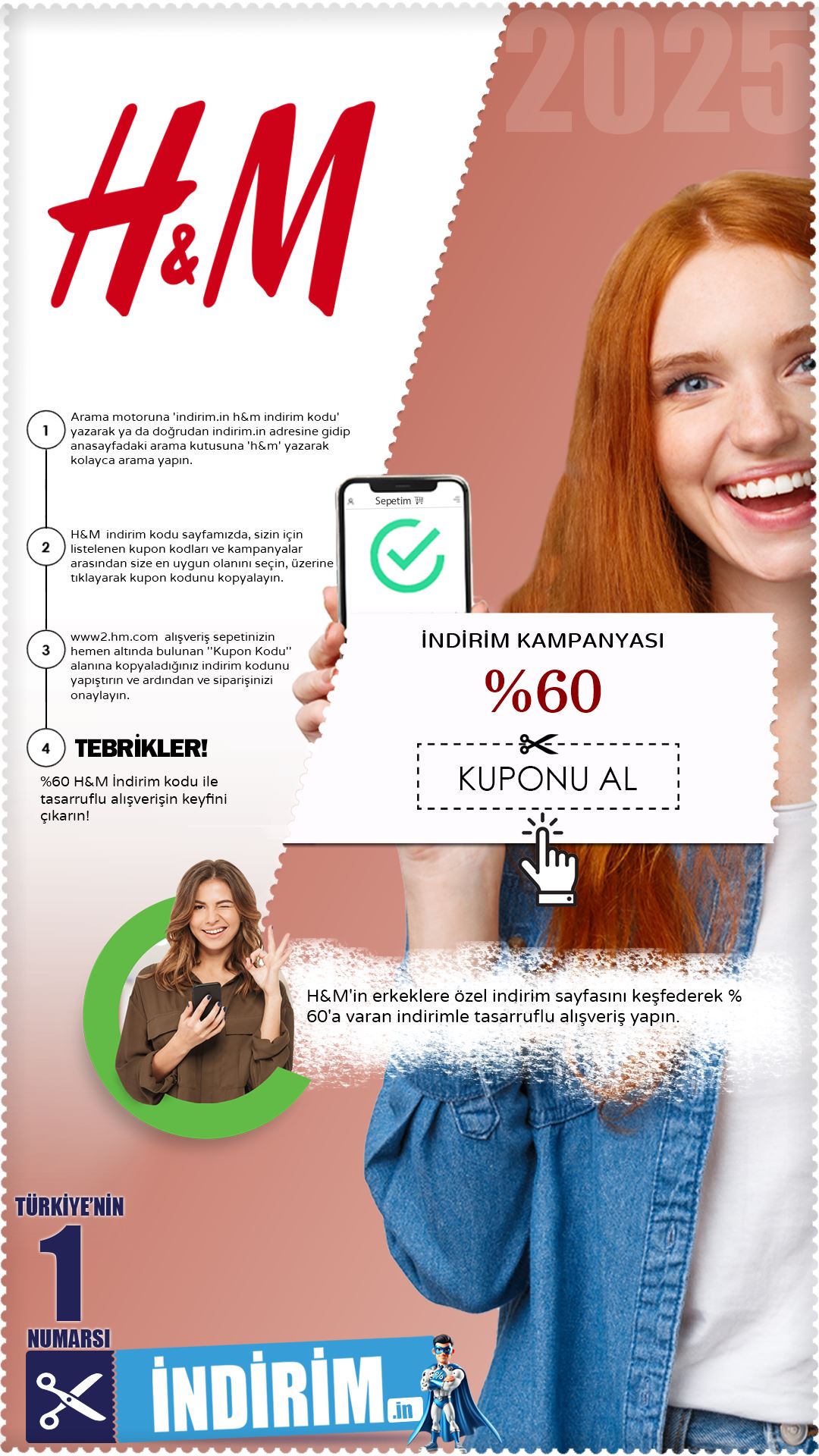 H&M Erkekler İçin %60 İndirim