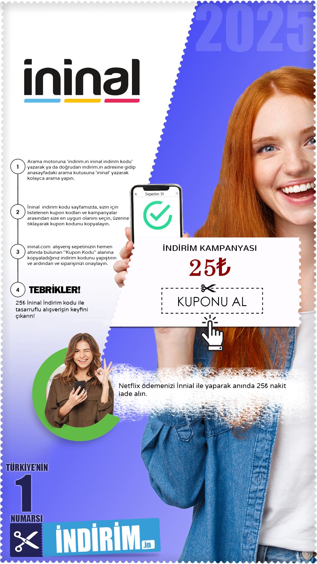 İnnial 25₺ Netflix Nakit İade Fırsatı