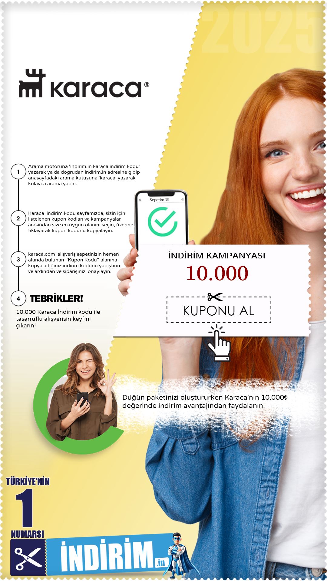 Karaca 10.000₺ Düğün Paketi İndirimi