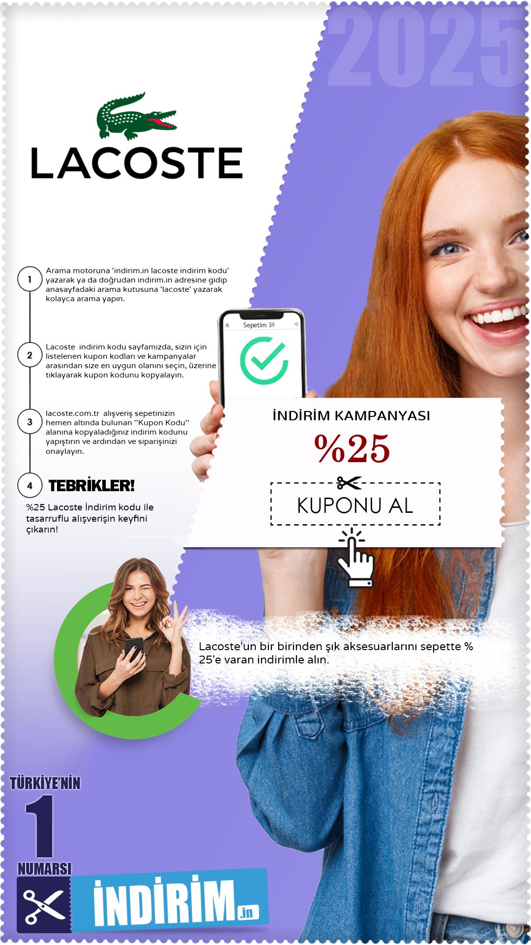 Lacoste Aksesuar İndirimi Sepette %25