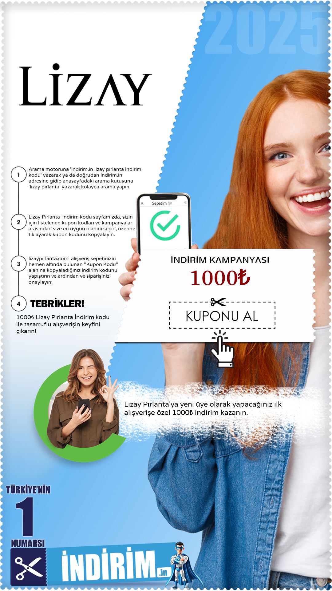 Lizay Pırlanta 1000₺ İndirim Kuponu