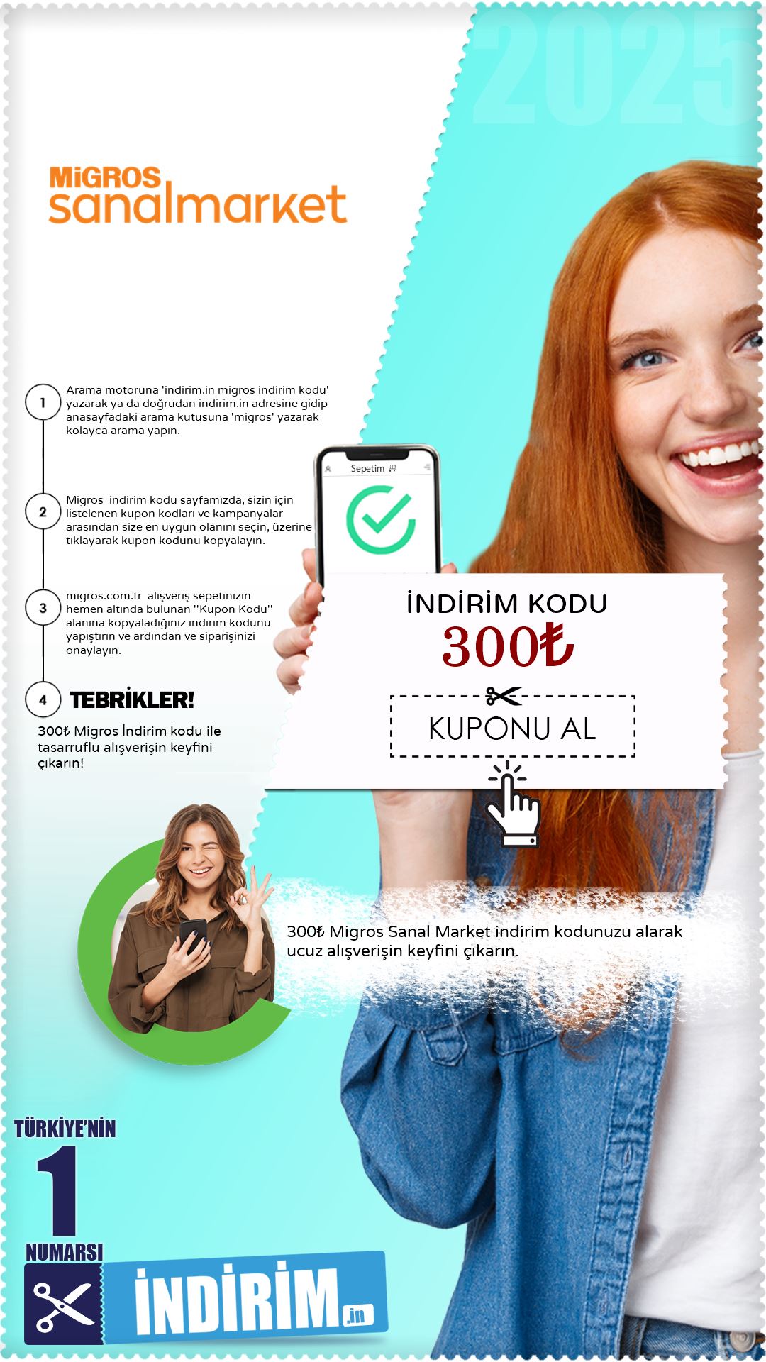 Migros Sanal Market 300₺ İndirim Kodu