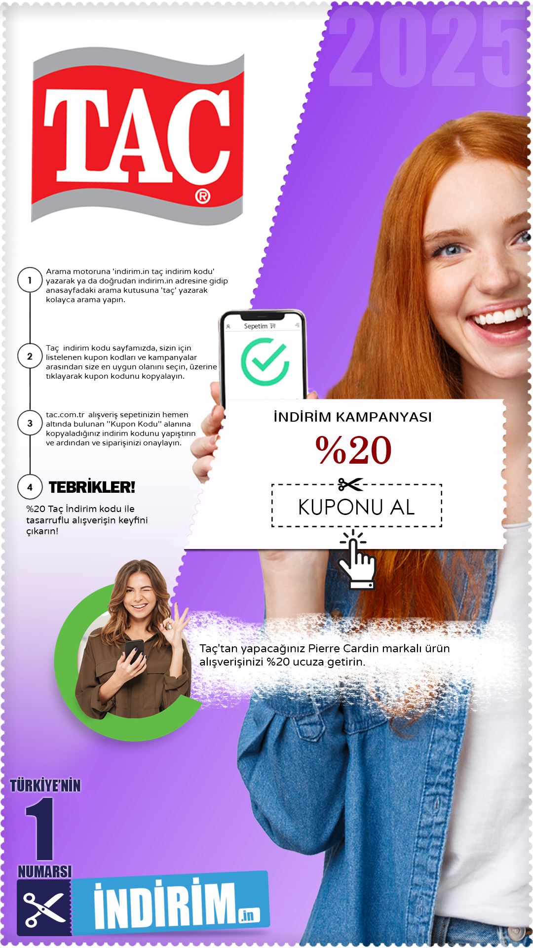 Pierre Cardin İçin %20 Taç İndirimi