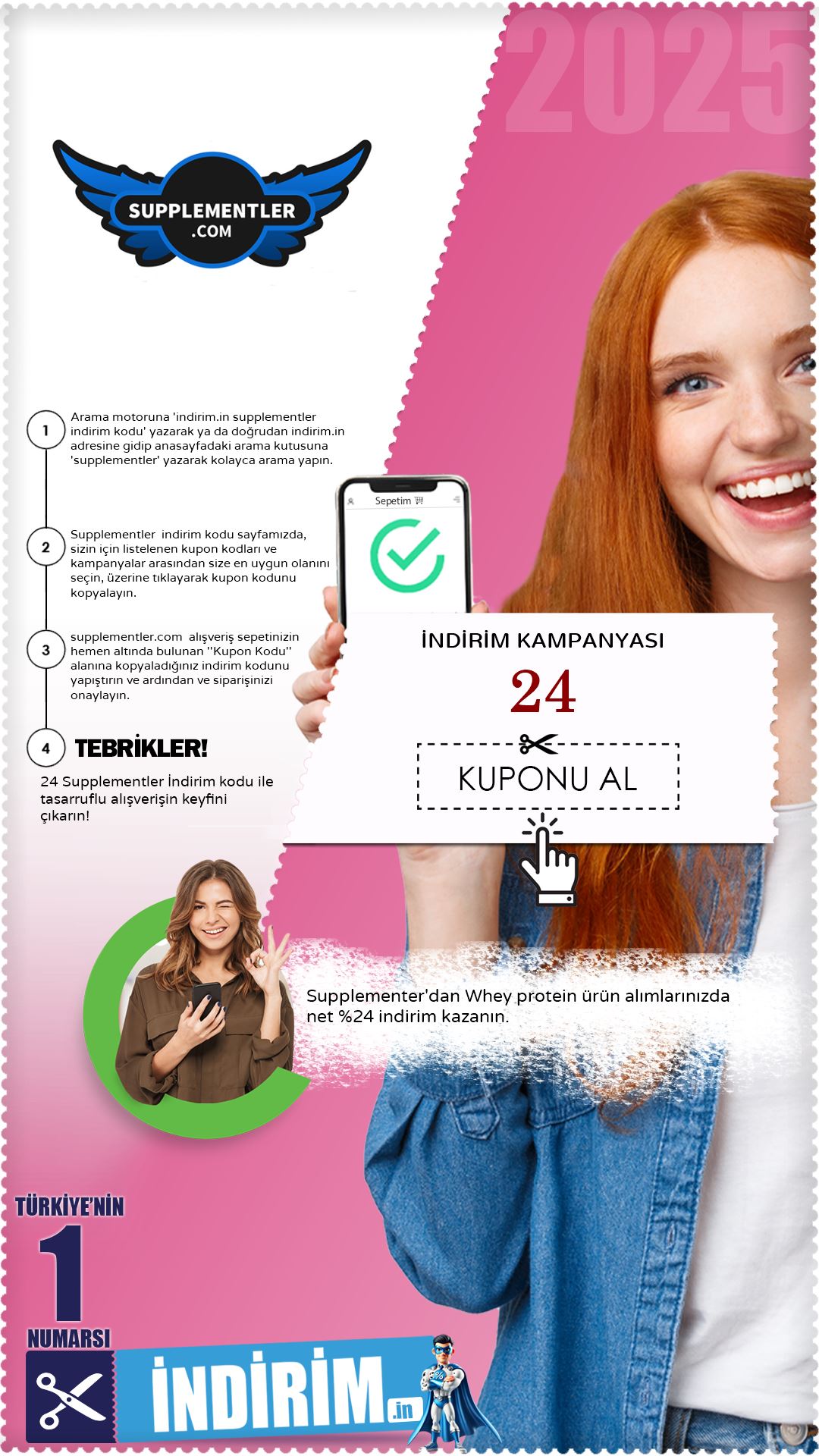 Supplementer %24 Whey Protein İndirimi