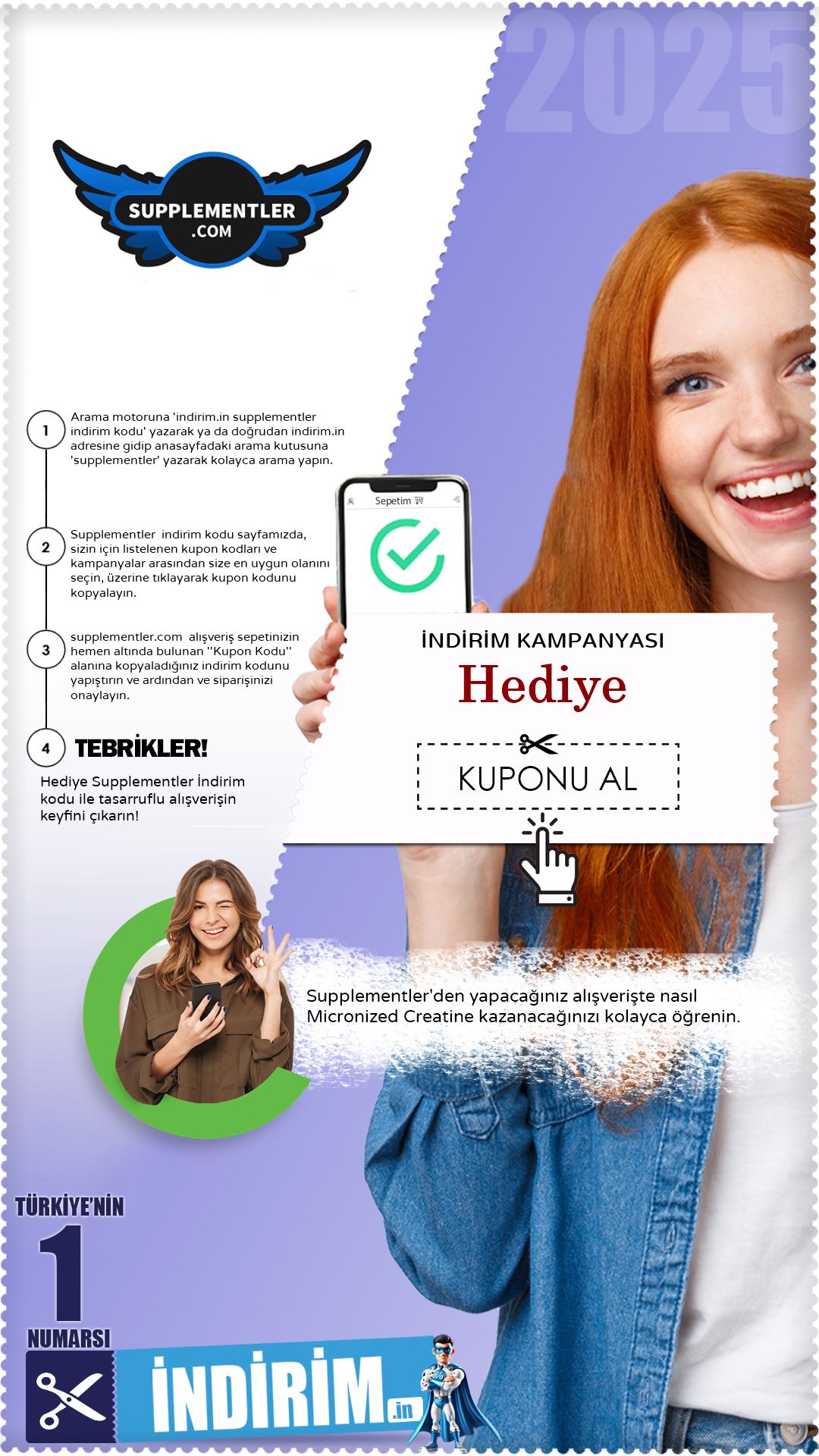 Supplementler.Com Hediye Creatine Kampanyası