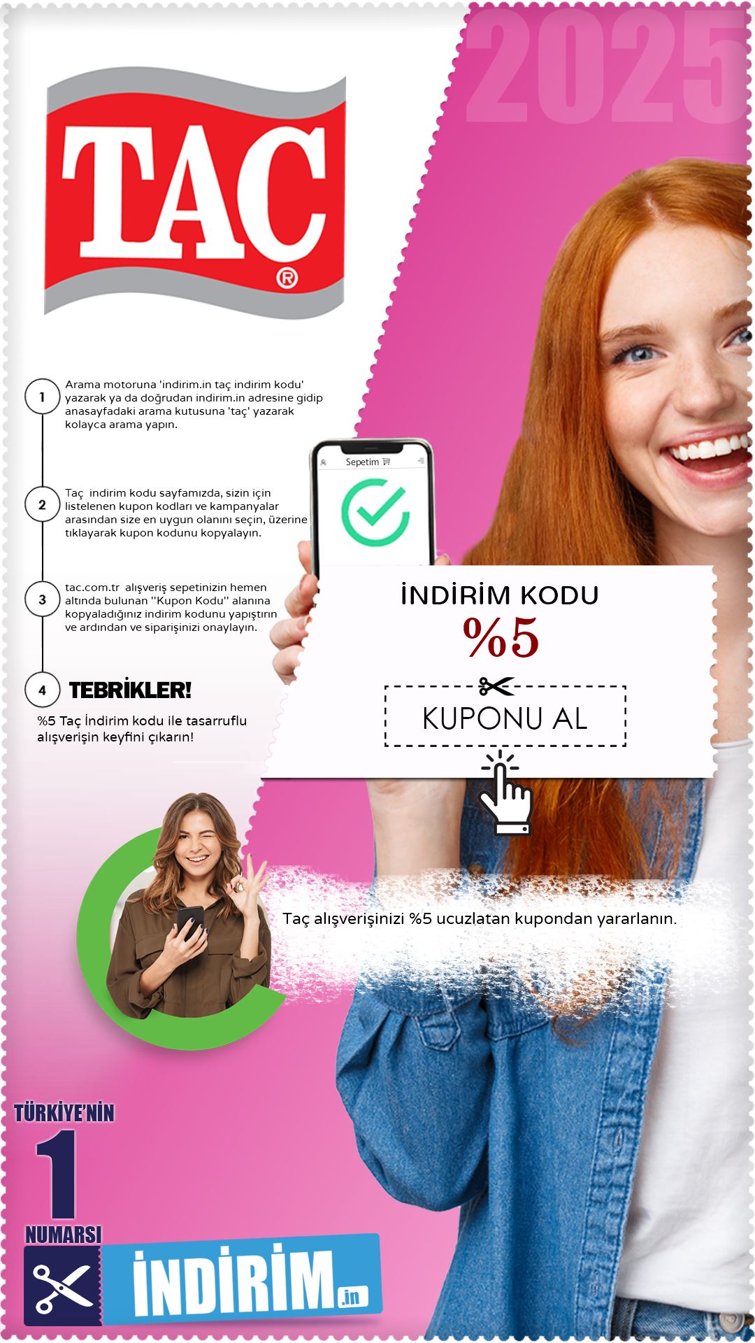 Taç %5 İndirim Kodu