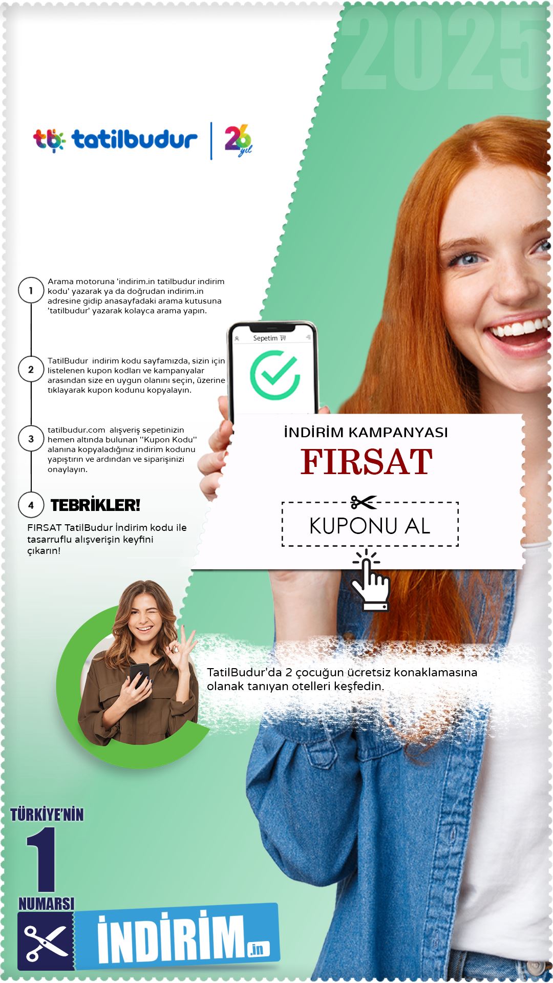 Tatilbudur 2 Çocuk Ücretsiz Tatil Fırsatı