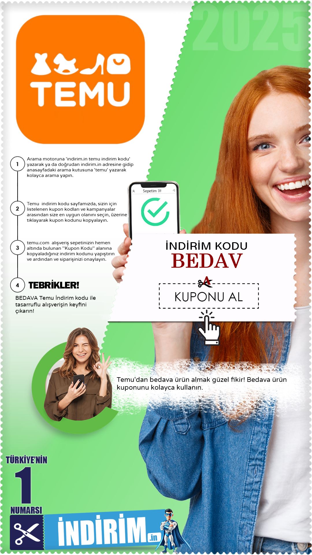 Temu bedava ürün kuponu