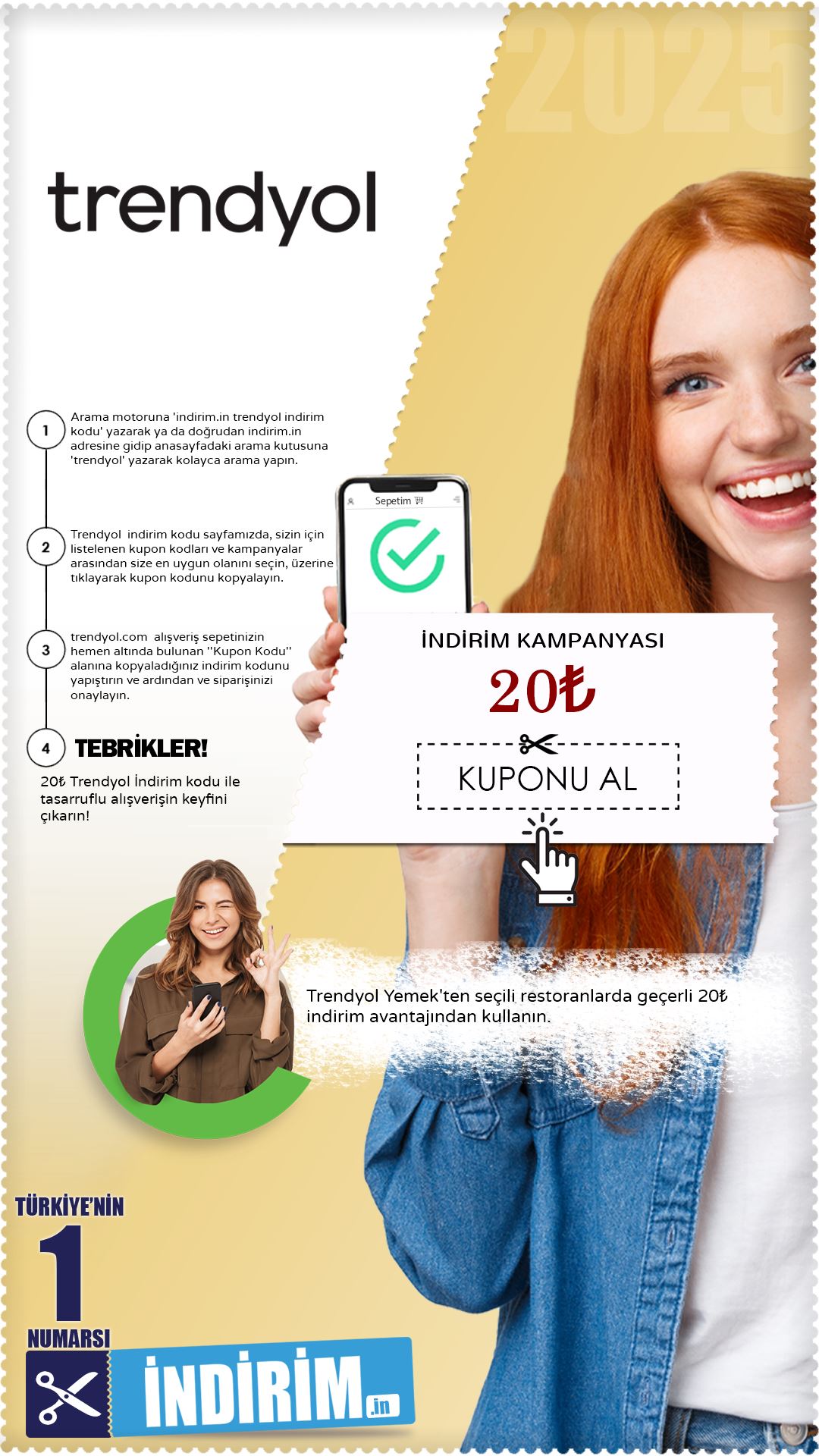 Trendyol Yemek 20₺ İskonto Fırsatı