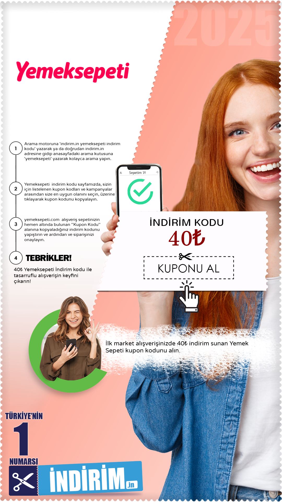 Yemek Sepeti 40₺ İlk Alışveriş Kodu