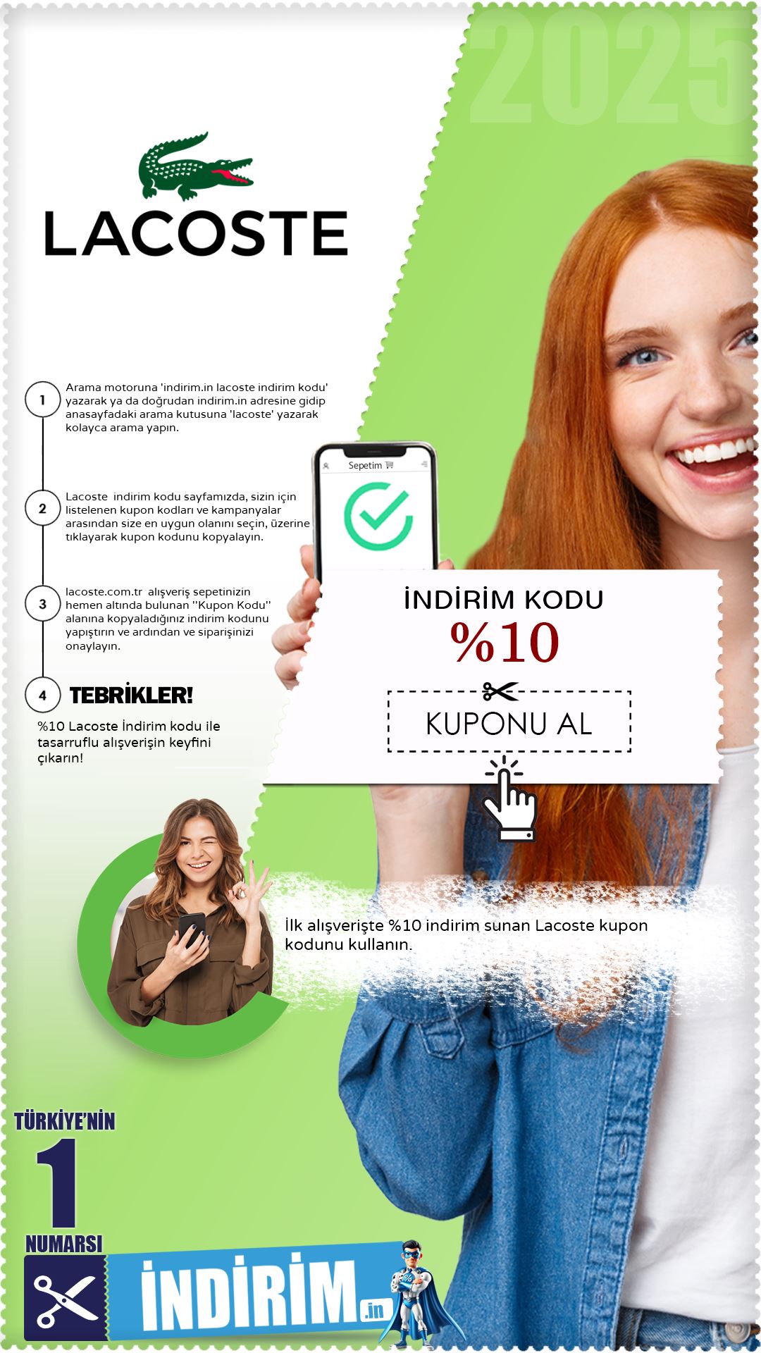 %10 Lacoste İlk Alışveriş Kodu