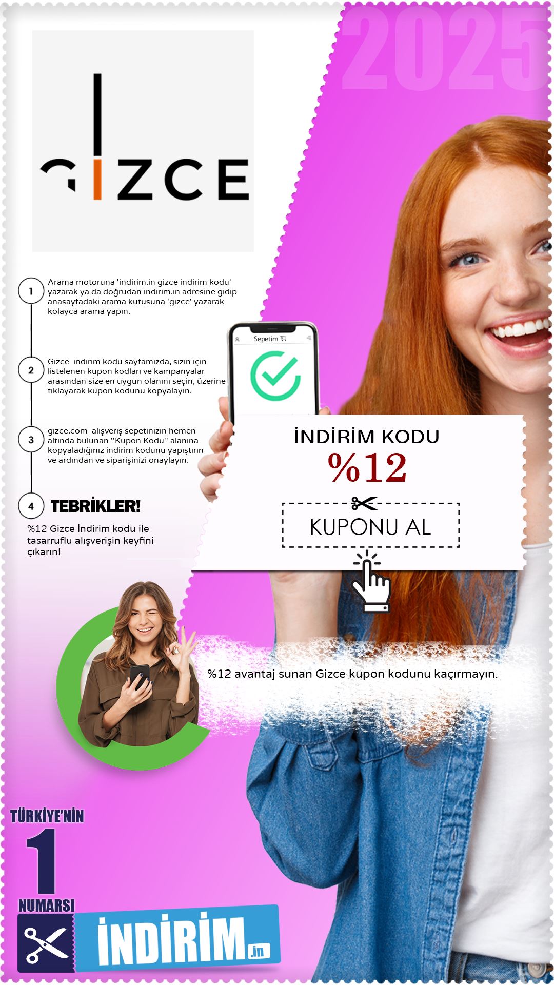 %12 Gizce İndirim Kuponu