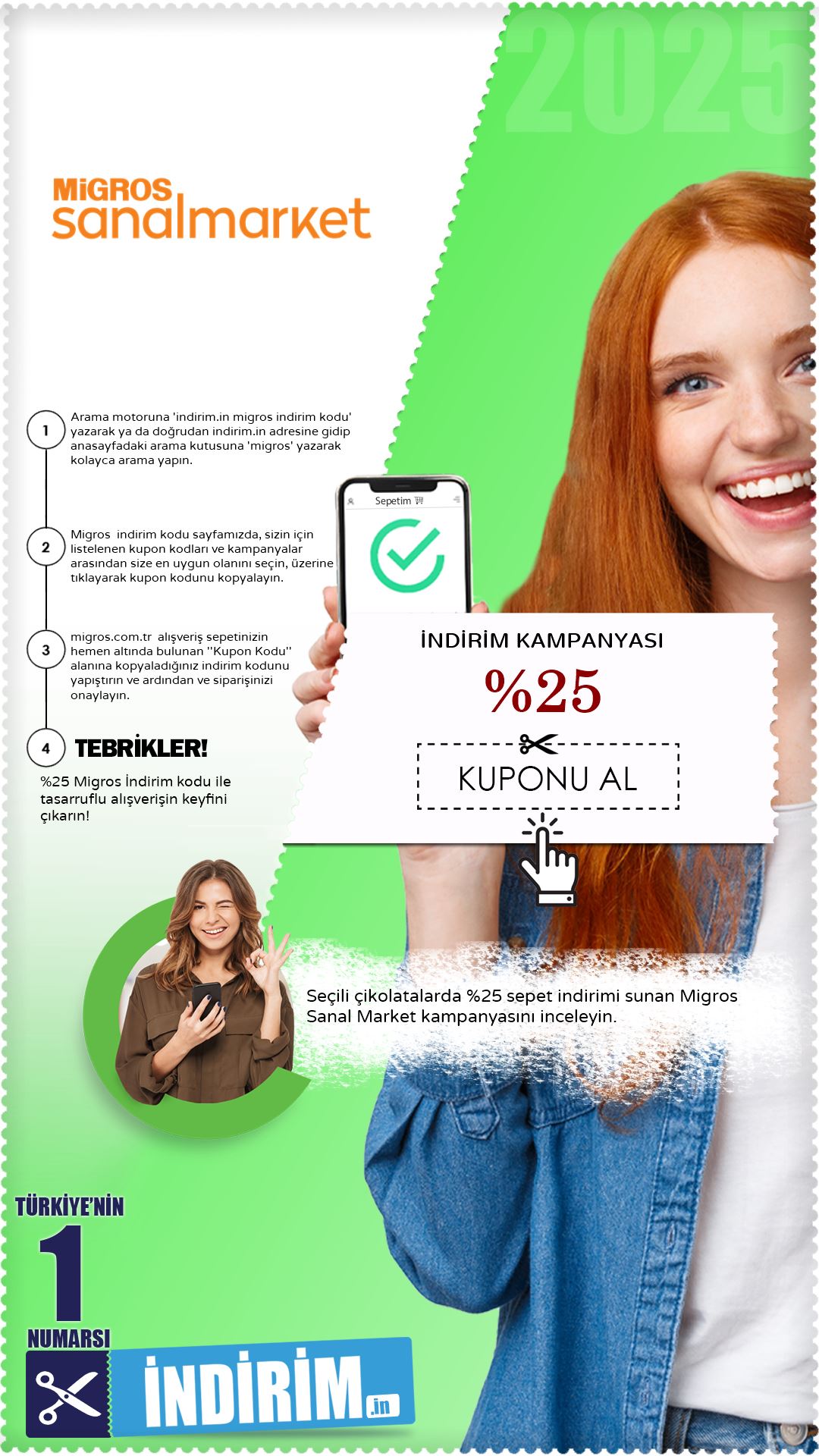 %25 İndirimli Migros Çikolata Kampanyası