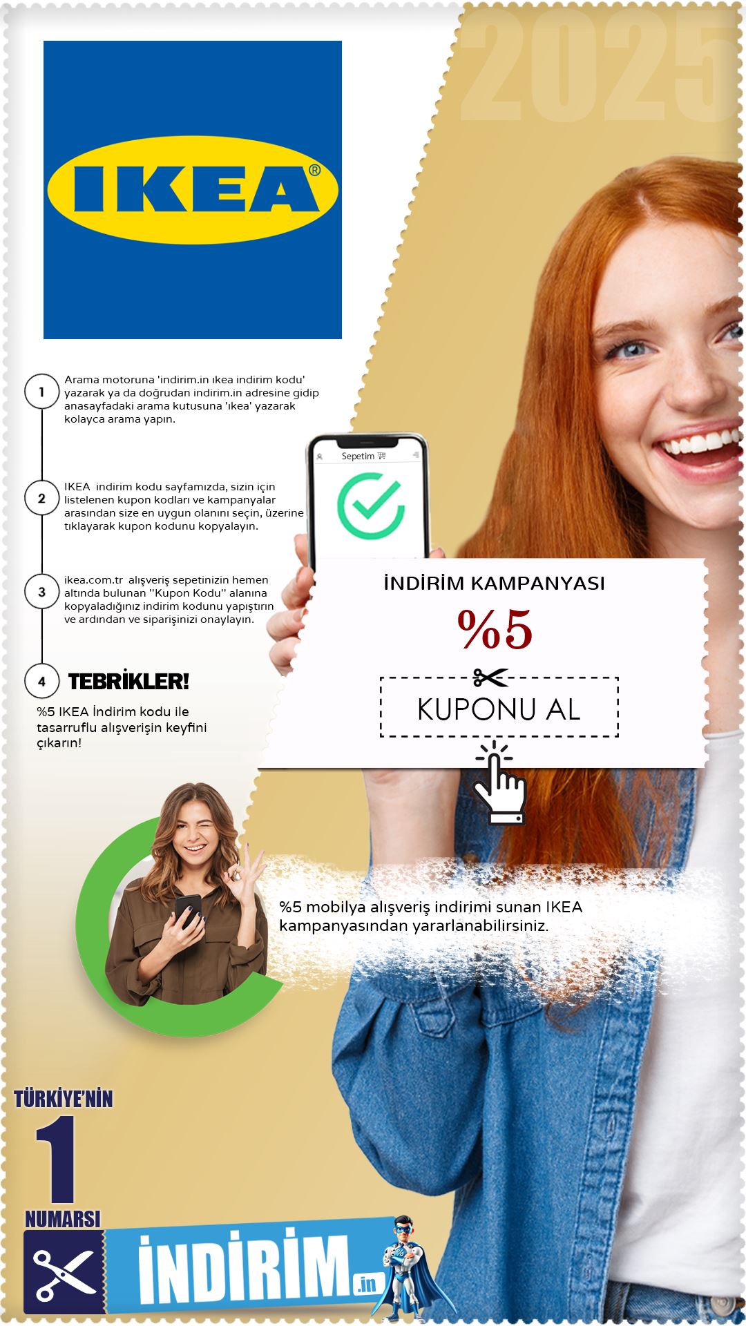 %5 Ikea Mobilya İndirim Avantajı