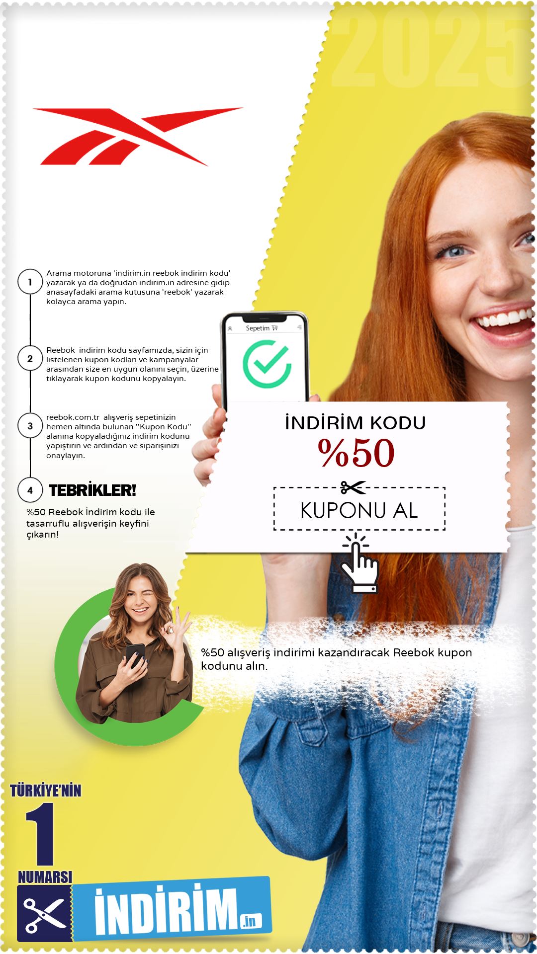 %50 Reebok İndirim Kuponu