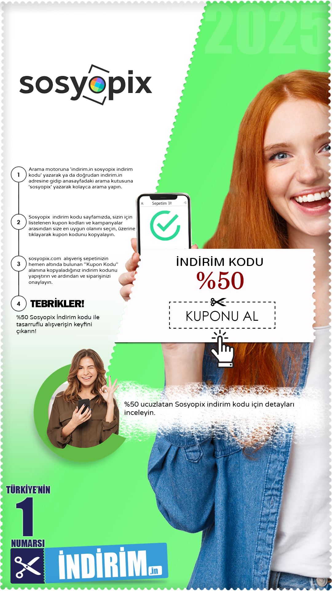 %50 Sosyopix İndirim Kuponu