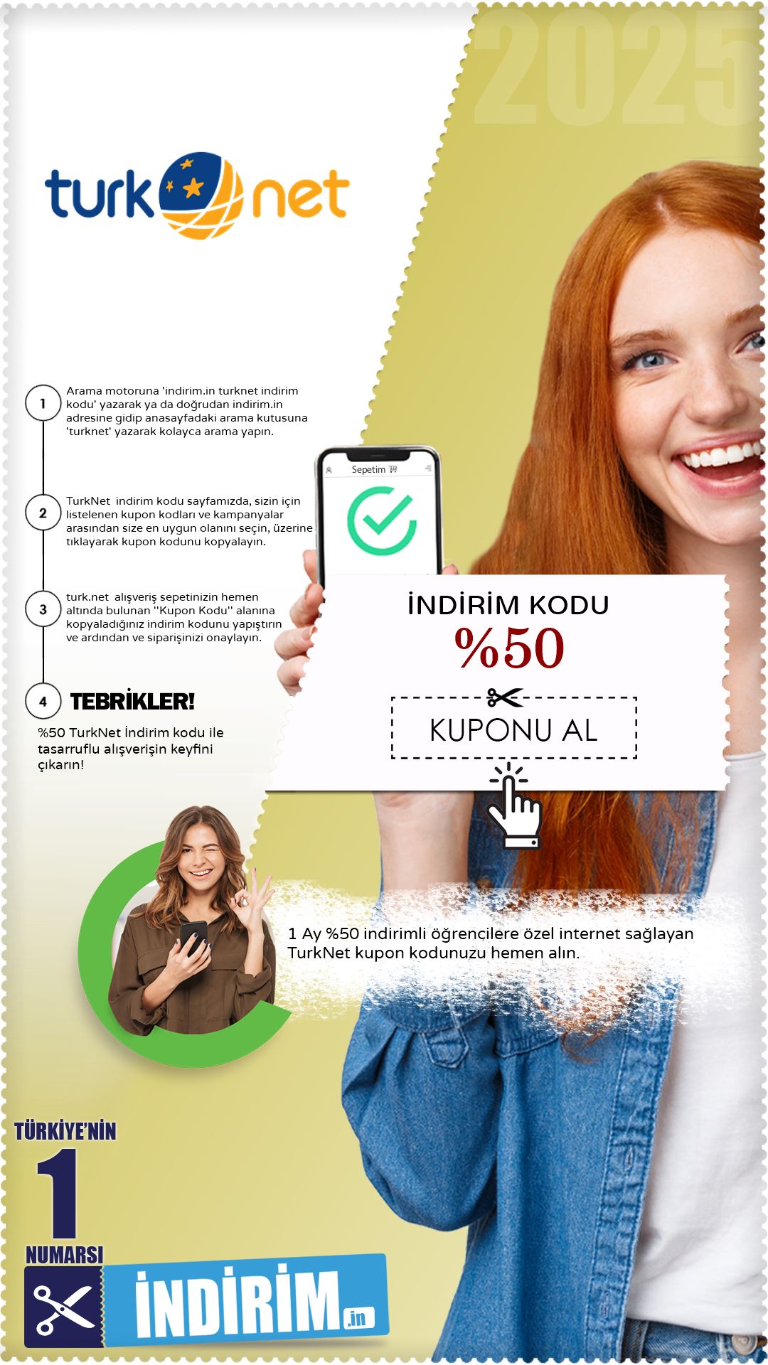 %50 Turknet Öğrenci İndirim Kodu